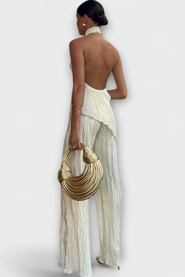 Pilarica - Elegantes plissiertes asymmetrisches Set