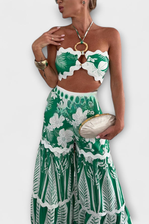 Zella - Cassie Ric Rac Trim Halter Ring Set