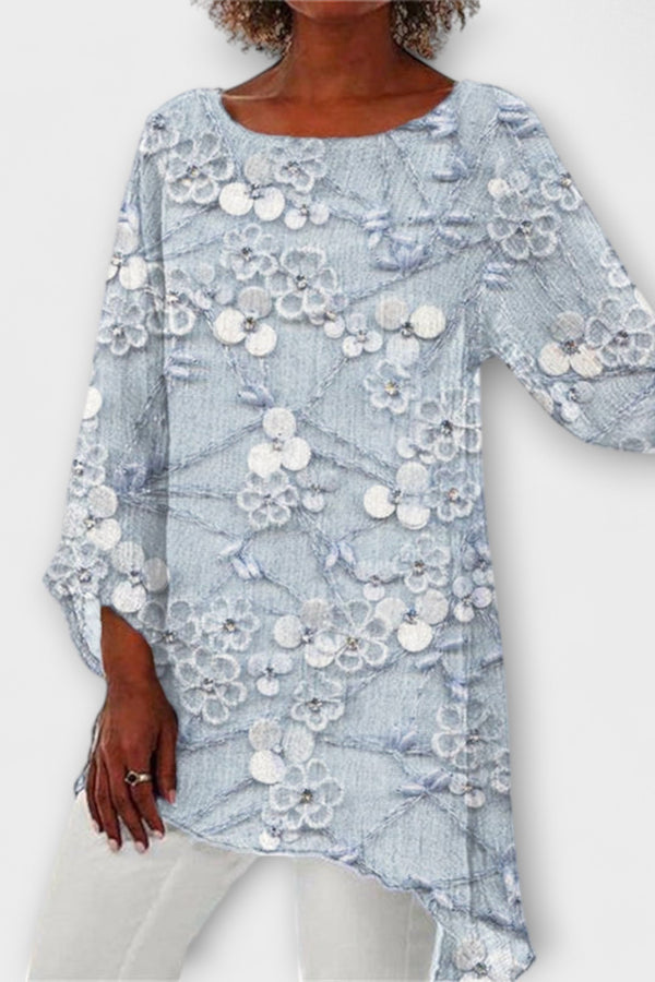 Harper - Bluse mit floralem Kristalldruck