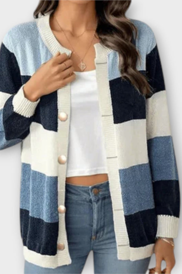 Lottenia - Gestreifte Strickjacke