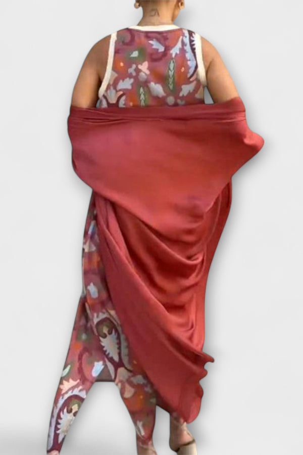 Selviane - Maxikleid mit passendem Cardigan