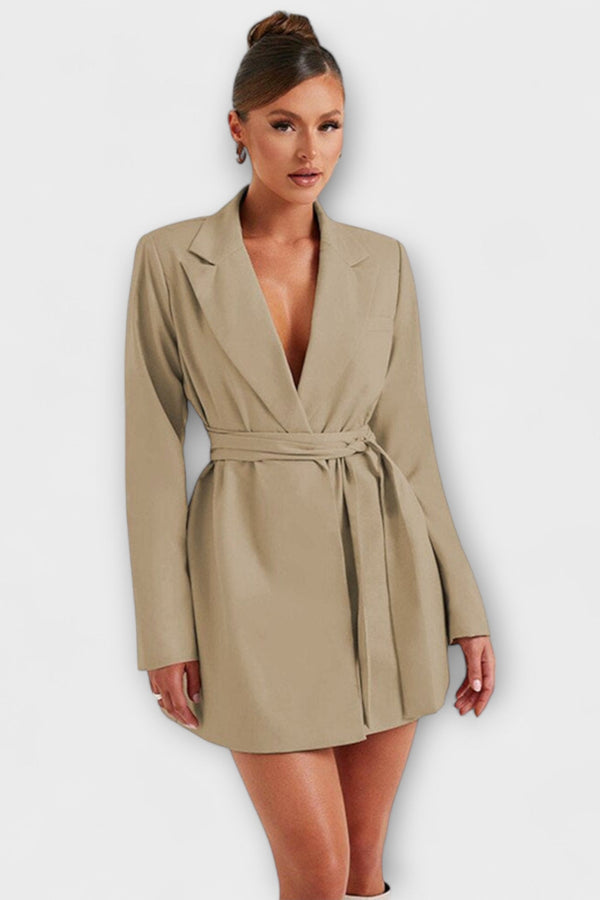 Blazerkleid mit V-Ausschnitt