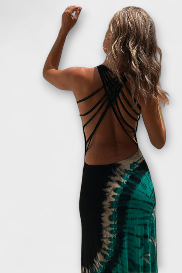 Livia - Maxikleid mit Sternenhimmel-Tie-Dye