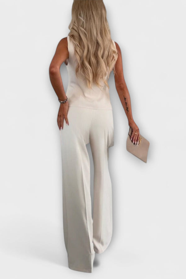 Wilhelmina - Schickes ärmelloses Top und Hosen Ensemble