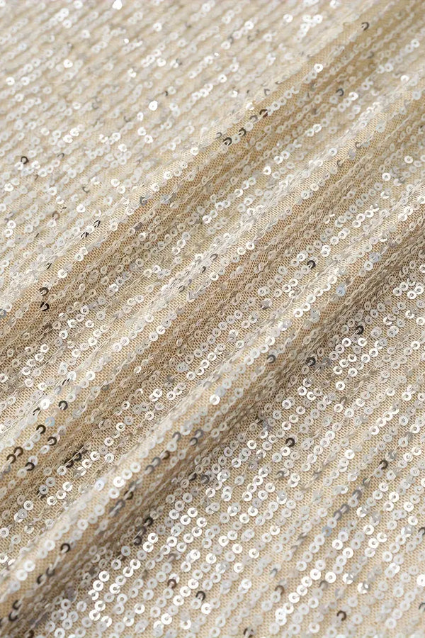 Partykleid mit Pailletten und Kontrast