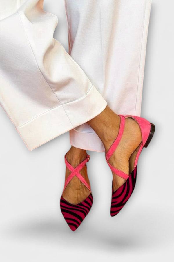 Zarella – Zebra-Flats in Pink Power