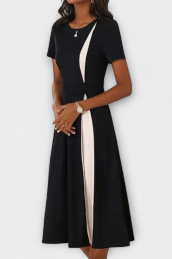 Hanne - Schwarz-weißes Midikleid