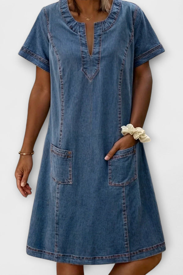 Mathea - Weiches Denim Kleid