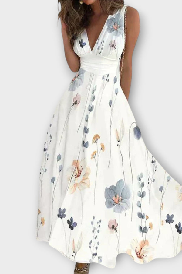 Romy - Floral V-Neck Kleid