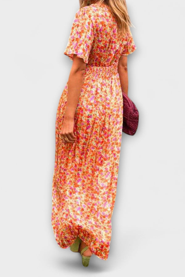 Elsie - Klassisches V-Ausschnitt Kleid