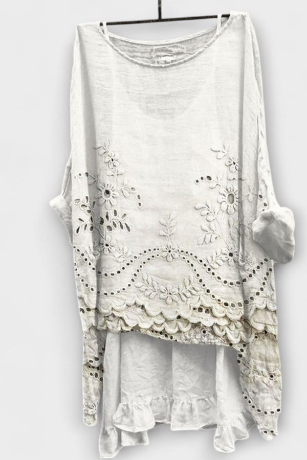 Ella - Bluse mit zweilagigem Saum