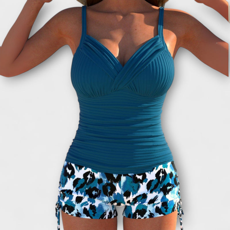 Elizabeth - Elegante Leopard Tankini-Set