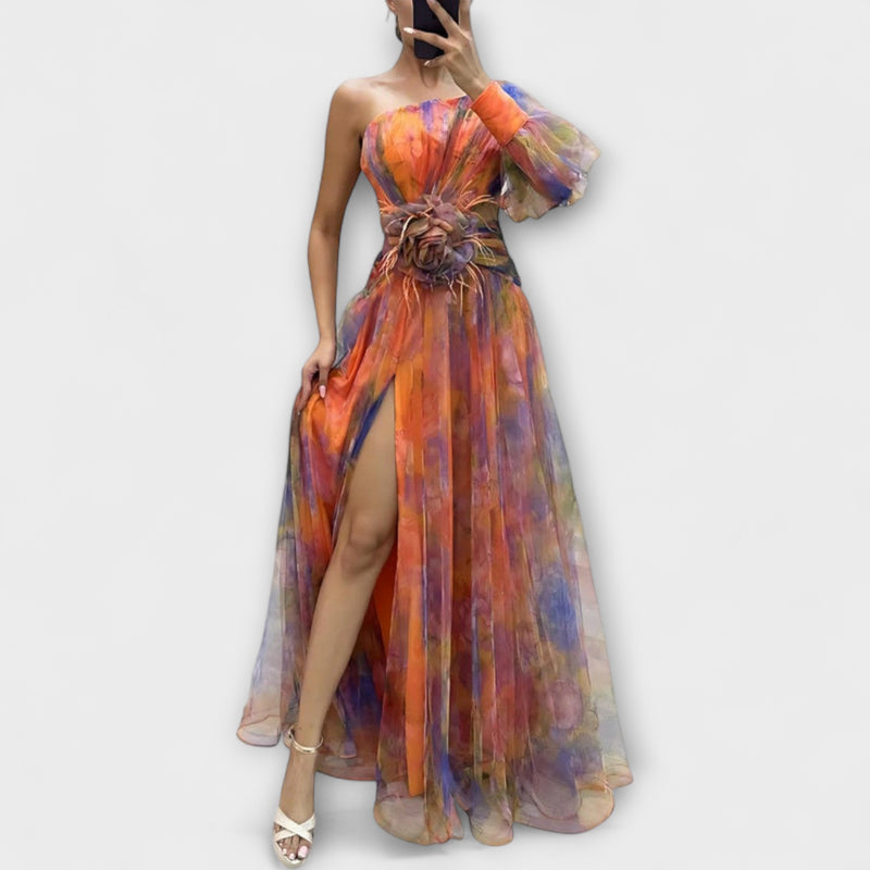 Minna – Asymmetrisches Amelie-Maxikleid