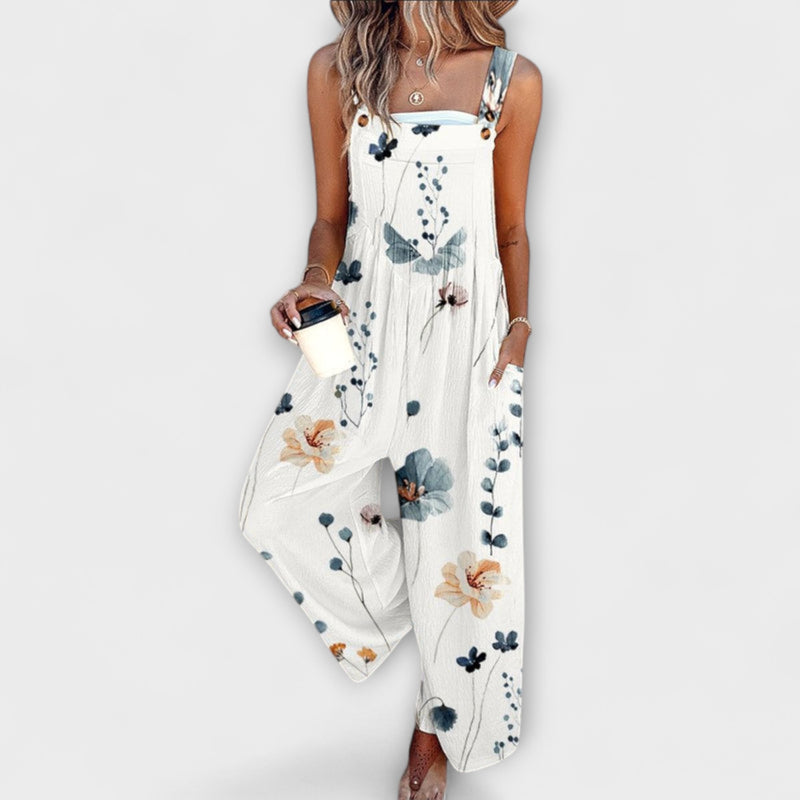 Apolline - Ivory Floral Overalls