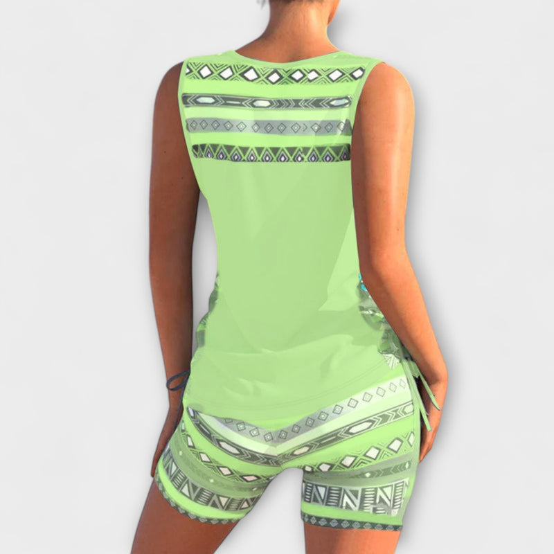 Sylvia - Geometrisch gemusterter Tankini