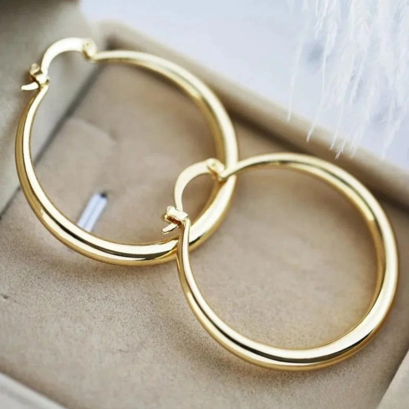 Große Goldene Creolenohrringe