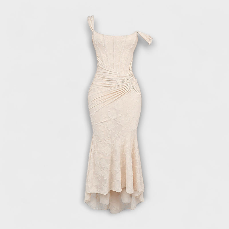 Renske - Langes Kleid mit Eleganten und Raffinierten Korsett