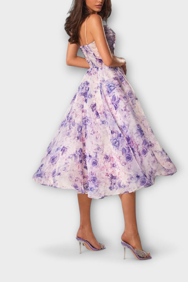 Elegantes Chiffon Midikleid