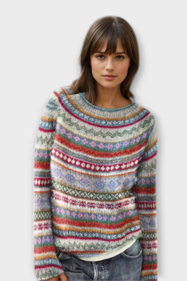 Manonin - Lässiger & kuscheliger gestreifter Pullover