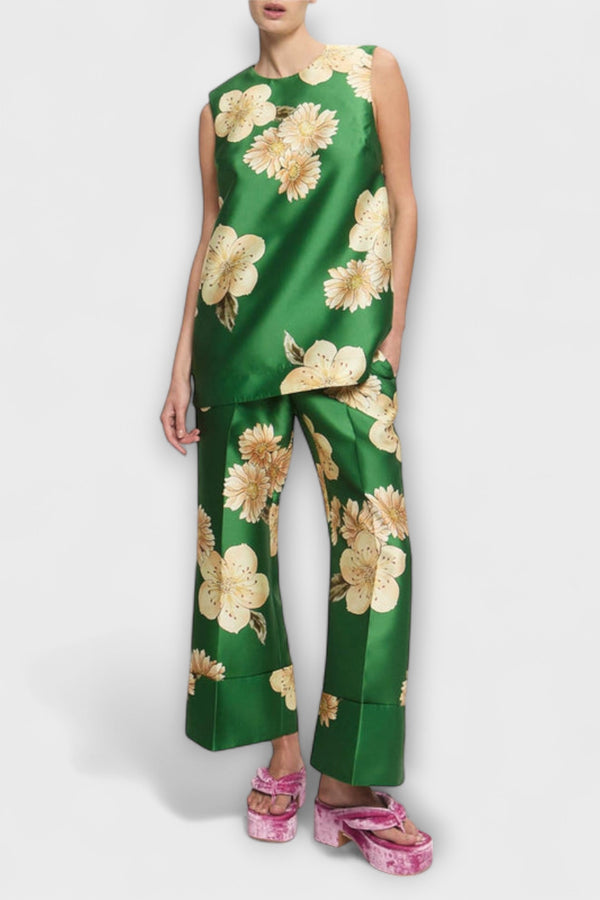 Clea - Sage Ärmelloses Hosenensemble