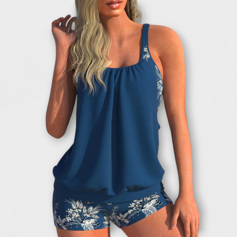 Sheila - Klassischer Tankini mit Blumenmuster