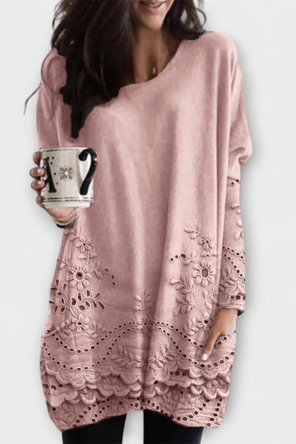 Riley – Bedruckter Pullover Mit Stickerei