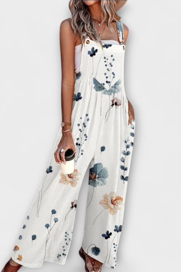 Apolline - Ivory Floral Overalls