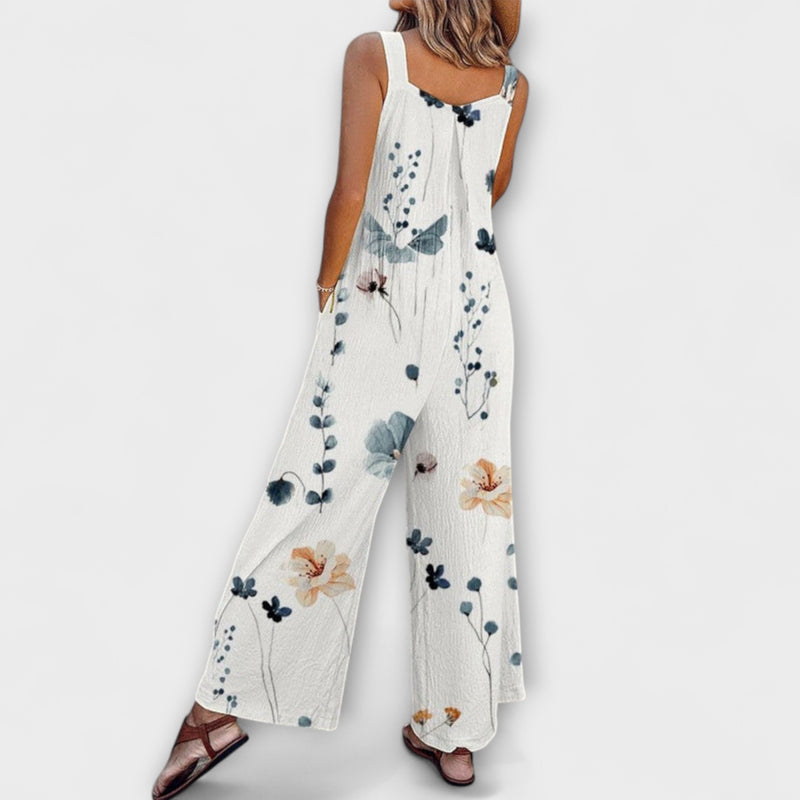 Apolline - Ivory Floral Overalls