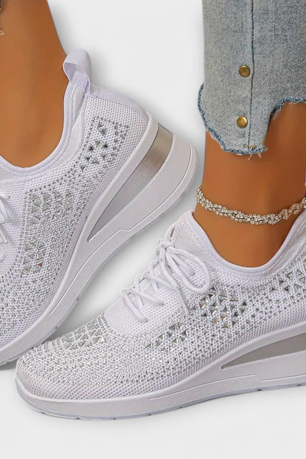 Giselle – Schillernde Orthopädische Sneakers mit Strass