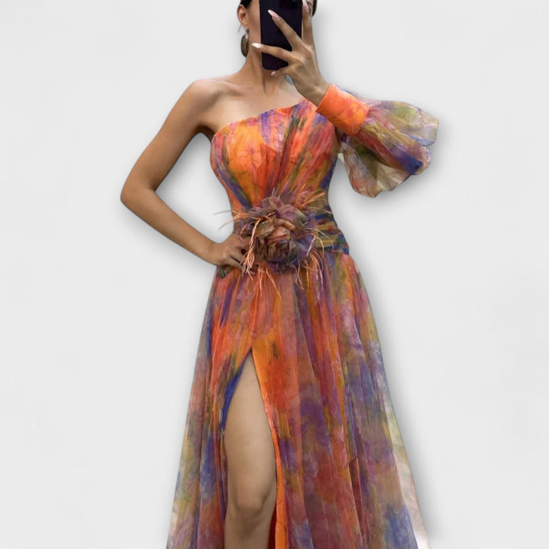 Minna – Asymmetrisches Amelie-Maxikleid