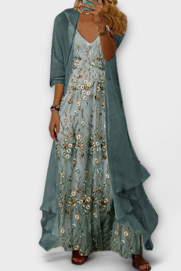 Mara - Maxikleid mit Jacke (2-teiliges Set)