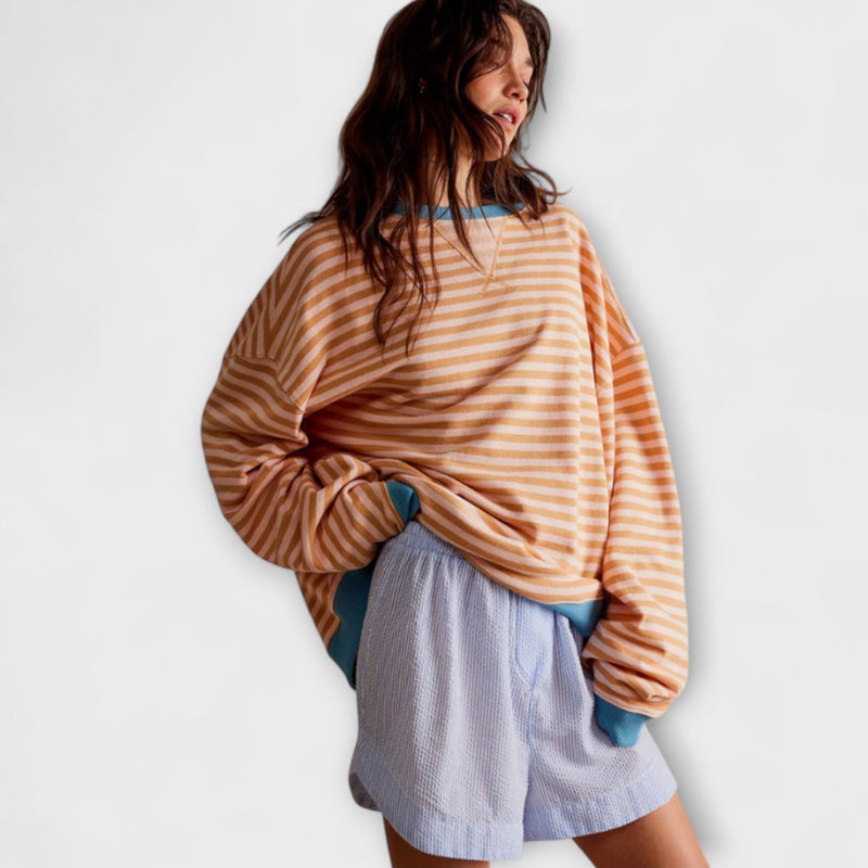 Marlene - Gestreifter Oversize-Pullover für Frauen