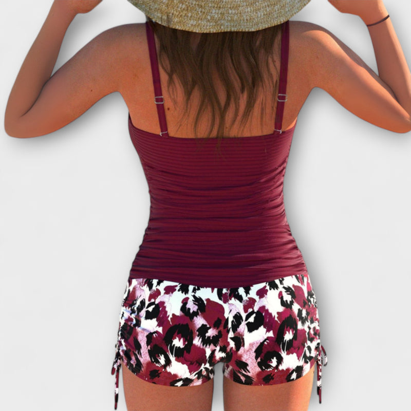 Elizabeth - Elegante Leopard Tankini-Set