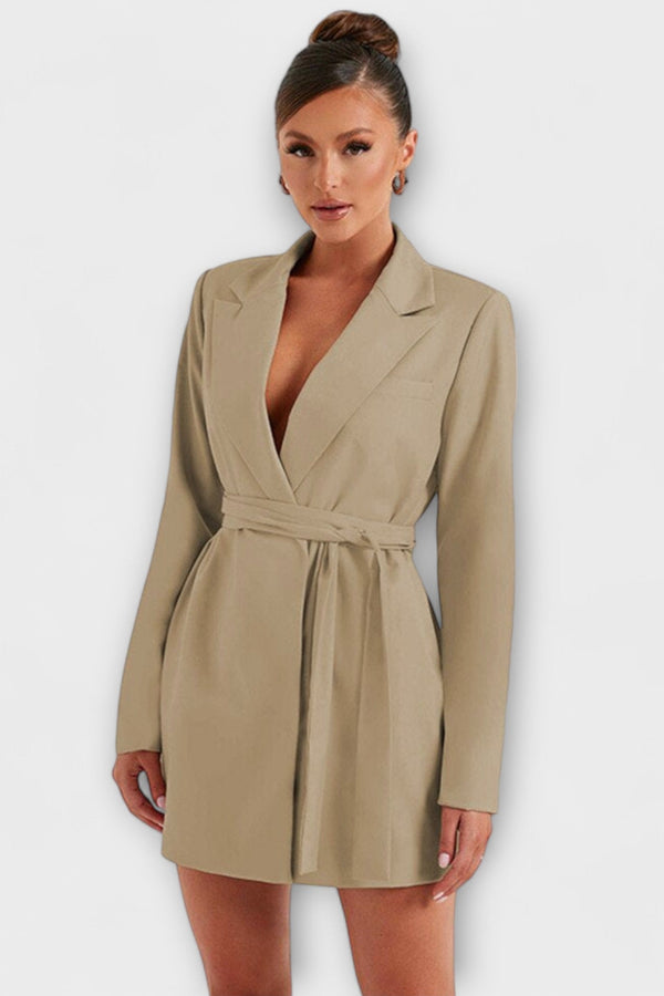 Blazerkleid mit V-Ausschnitt