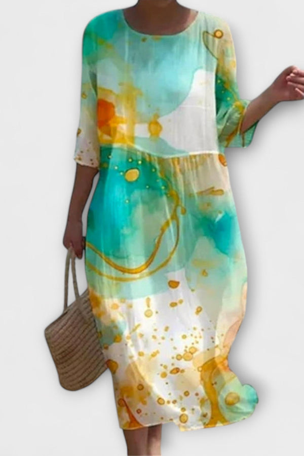 Miranda - Stilvolles Floral-Maxikleid