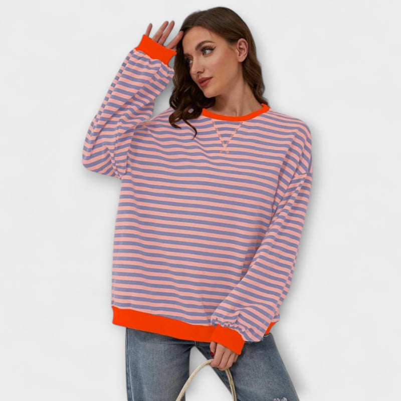 Marlene - Gestreifter Oversize-Pullover für Frauen