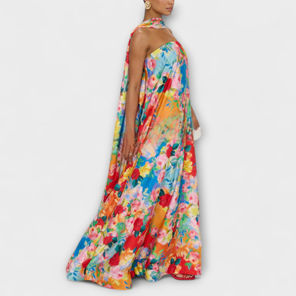 Harlow - Off-Shoulder Floral Maxi-Kleid