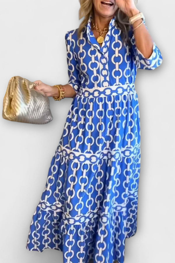 Juliette - Midi-Kleid mit Kettenmuster