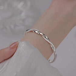 Geflochtenes Silberarmband