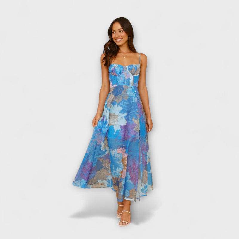 Audrey - Blumendruck-Trägerkleid für Damen - Stilvoll und Verführerisch