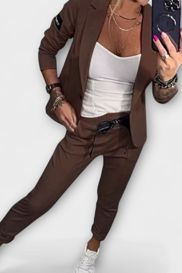 Malou - Koordiniertes Set aus Top, Jacke und Hose