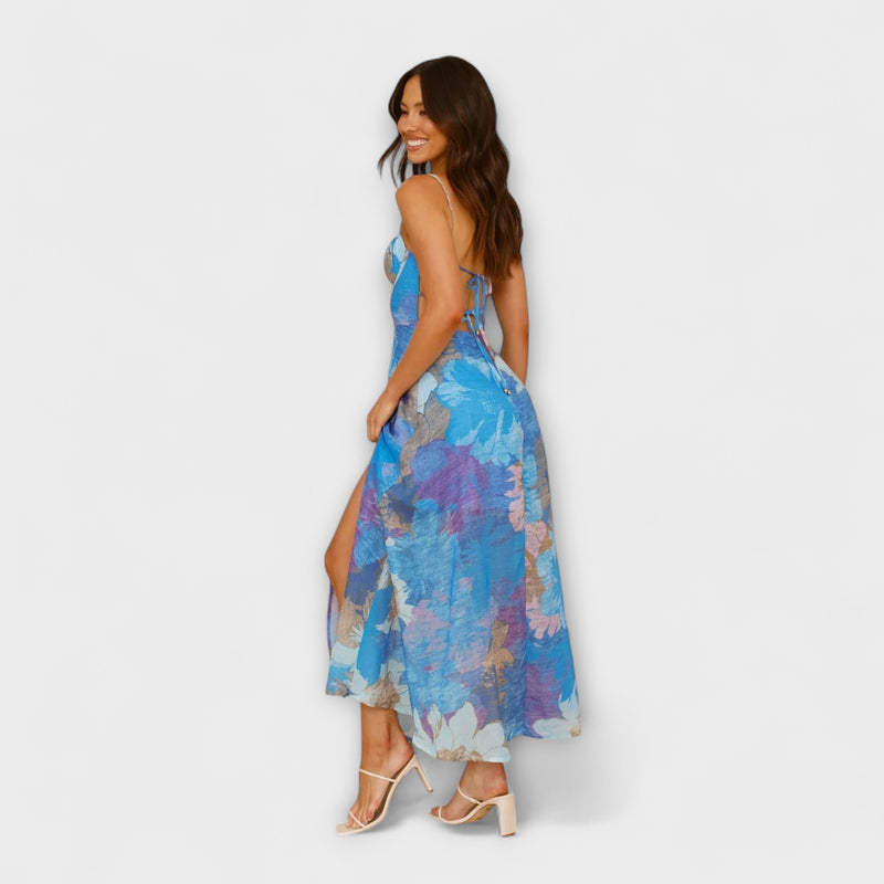 Audrey - Blumendruck-Trägerkleid für Damen - Stilvoll und Verführerisch