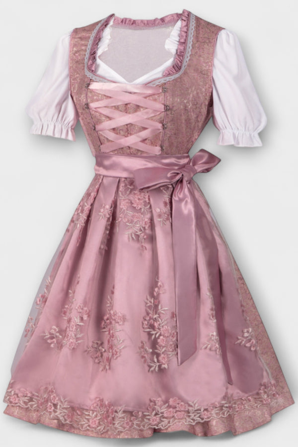 Miren - Blumen Dekorierte Frühlingsfestkleid mit Spitze für Frauen