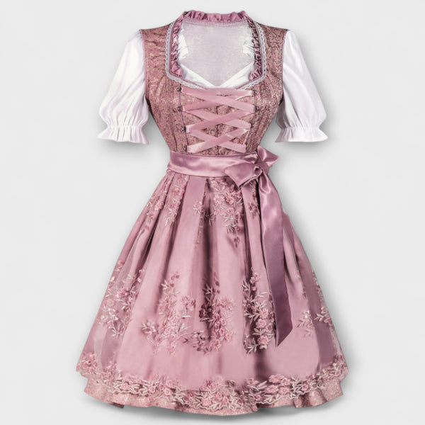 Miren - Blumen Dekorierte Frühlingsfestkleid mit Spitze für Frauen