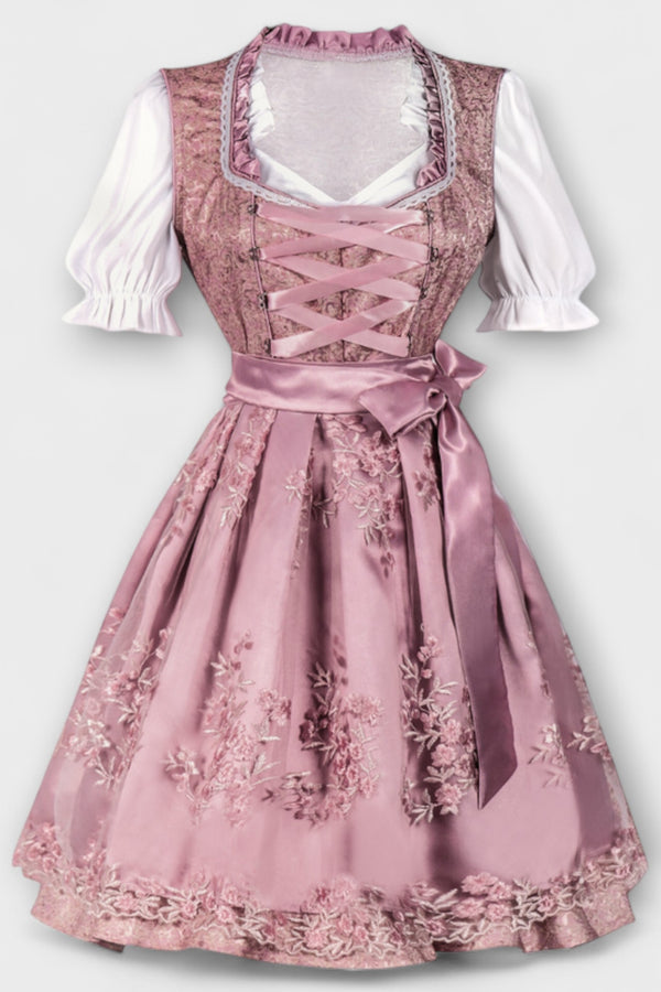 Miren - Blumen Dekorierte Frühlingsfestkleid mit Spitze für Frauen