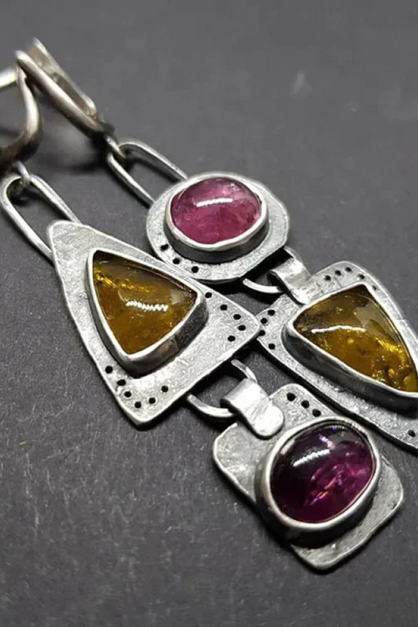 Retro Triangular geometrische Ohrringe