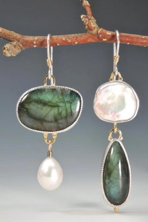Retro Stein Earrings