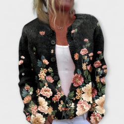 Talia – Eleganter Cardigan mit Print