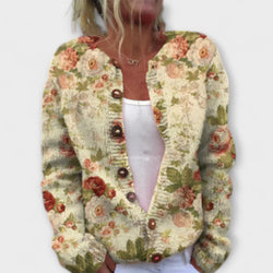 Leona – Cardigan mit Meadows-Print