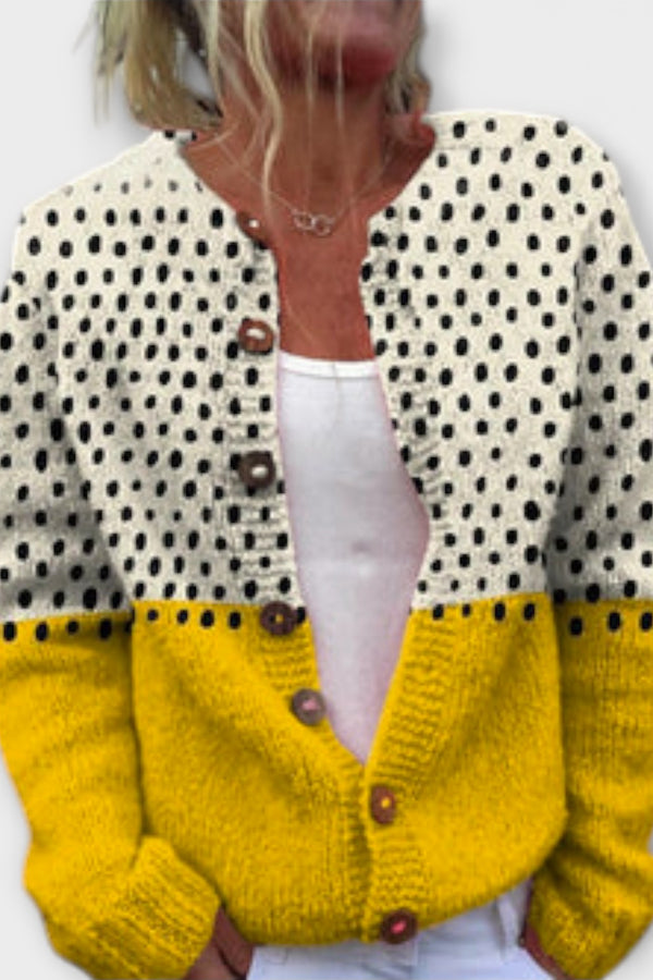 Elin – Strick-Cardigan mit Blumenmuster